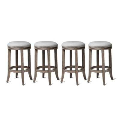 Maven Lane Eva Rotating Backless Kitchen Stool, Set of 4