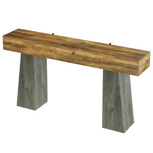 Resenkos Rustic Wooden Console Table with Tapered Legs, Vintage Entryway Sofa Side Table for Living Room Brown - 1 of 4