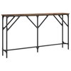 vidaXL Console Table Smoked Oak 55.1 in.x9.1 in.x29.5 in. Engineered Wood - 2 of 4