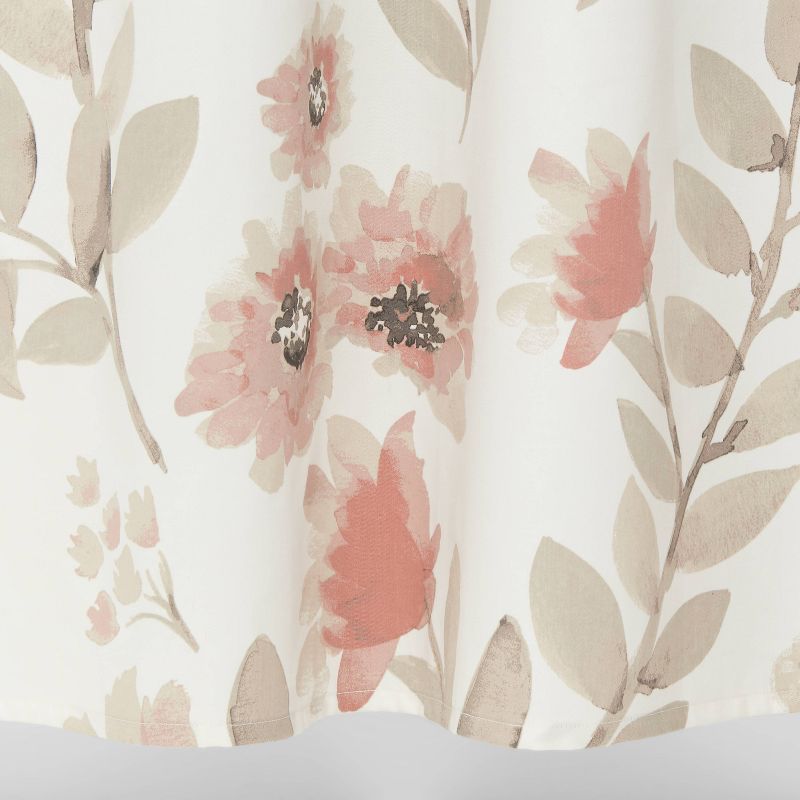 Blooms Flat Weave Shower Curtain Coral - Threshold&#8482;, 4 of 11