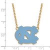 Black Bow Jewelry 14k Yellow Gold Plated Sterling Silver North Carolina Tar Heels NCAA Necklace 18 Inch - 2 of 4