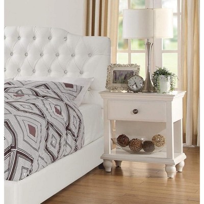 ORRD  Wooden Nightstand - White