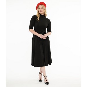 Unique Vintage Women's Turtleneck Midi Dress - 1 of 3