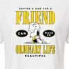 Women's - Peanuts - Dog Friend Make Ordinary Life Beautiful Cropped Graphic T-Shirt - 2 of 4
