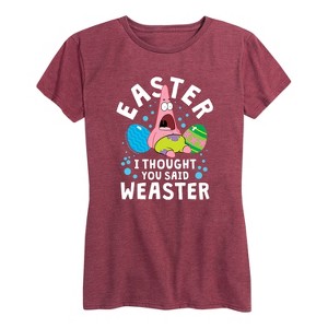Women's - SpongeBob Squarepants - Easter Is Egg Short Sleeve Graphic T-Shirt - 1 of 4