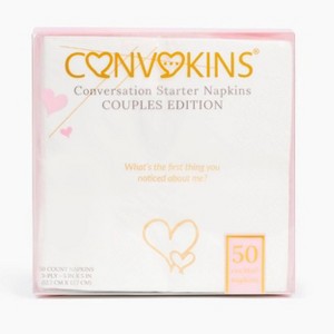 50ct Cotier Brand Convokins Couples Conversation Starter Cocktail Napkins - 1 of 4