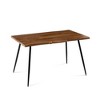 Maliang S Shape Irregular MDF Dining Table Metal Legs Wood Design Table Top - 2 of 4
