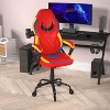 Flash Furniture Stone Ergonomic Office Computer Chair - Adjustable Red & Yellow Designer Gaming Chair - 360° Swivel - Transparent Roller Wheels - 3 of 4
