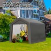 8x12FT Portable Heavy Duty Storage Shelter Shed, Outdoor Waterproof Car Port Shelter, with Roll Up Zipper Doors, for Bikes, Motorcycles, Tools - 2 of 4