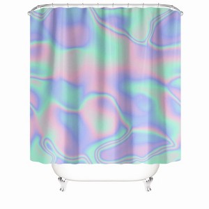Pink And Green Hybrid Shower Curtains for Bathroom Waterproof Fabric Bath Curtain Durable Soft Stylish Bathroom Decor 72x72 Inch - 1 of 1