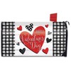 Checkered Valentine Magnetic Mailbox Cover Holiday Heart Standard Briarwood Lane - 3 of 3