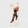 Women's Sheer Fashion Knee Highs - A New Day™ Black One Size Fits Most: Solid Pattern, Nylon-Spandex Blend, Closed Toe - 2 of 2