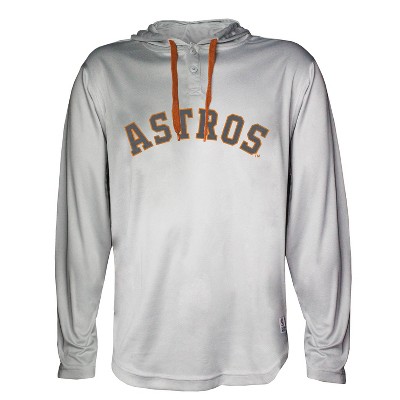 Mlb Houston Astros Boys' Long Sleeve Twofer Poly Hooded Sweatshirt