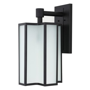 Hyla Outdoor Wall Sconce Lights/Black - Black/White - Safavieh. - 1 of 4