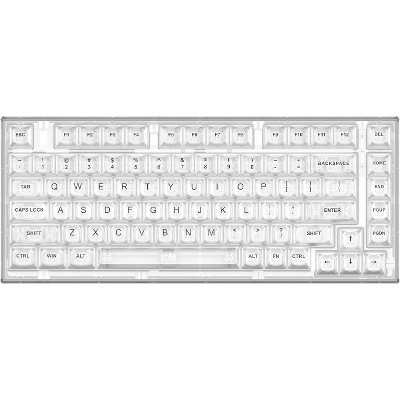 YUNZII X75 PRO 82 Key Wireless Hot Swappable Mechanical Gaming Keyboard with Transparent Keycaps,Gasket Mount Keyboard,for Windows/Mac