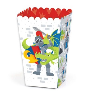 Big Dot of Happiness Calling All Knights and Dragons - Medieval Party or Birthday Party Favor Popcorn Treat Boxes - Set of 12 - 1 of 4