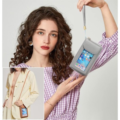 FATMOON Women's Touch Screen Crossbody Cell Phone Bag, Trendy Multifunctional Fashion Simple Single Shoulder Mini Bag