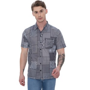 HAPPY BAY Men's Hawaiian Shirts Short Sleeve Button Down Shirt Mens Holiday Beach Shirts Casual Tropical Shirts for Men Funny - 1 of 4
