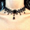 Gothic Lace Choker Necklace - Vampire Party Choker with Black Chain Collar for Cosplay - 2 of 4