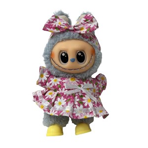 Daisies in Bloom Outfit with Shoes for 17.5 Inch Labubu Dolls - 1 of 4