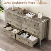 Jojoka 6 Drawer Dresser for Bedroom, Modern Double Dresser Organizer with Storage Drawers - 2 of 4