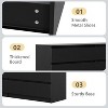 Angel Sar 59" Modern 6 Drawer Dresser, Handleless Black Chest with Spacious Tabletop, Smooth Glide Drawers & Sturdy Base for Bedroom - 4 of 4