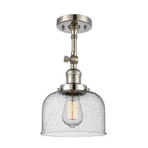 Bell - 1 Light Semi-Flush Mount In Industrial Style-14 Inches Tall and 8 Inches Wide - 1 of 1