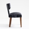 GDFStudio Arlow Mid-Century Modern Rubberwood Linen Upholstered Armless Dining Chairs (Set of 2) - 4 of 4