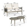 Christopher Knight Home Abell 2 Piece Outdoor Woven Rope Acacia Wood Upholstered Seating Set - 3 of 4