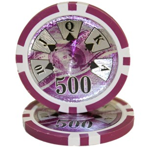 Slickblue 14-Gram Clay Poker Chips 25-Pack, Holo Inlay, Casino Game Chips, Ben Franklin Design, $1-$500 - 1 of 3