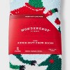 Kids' 2pk Christmas Dinosaur & Snowflakes Cozy Crew Socks with Gift Card Holder - Wondershop™ - 3 of 3