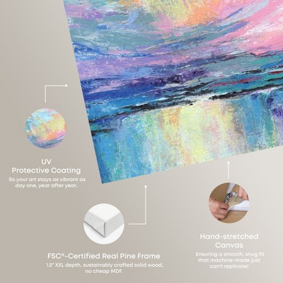 Nature's Colors Abstract Canvas Wall Art in Pastel Hues, 24" x 16"