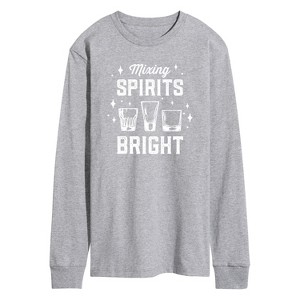 Men's - Instant Message - Christmas Mixing Spirits Bright Long Sleeve Graphic T-Shirt - 1 of 4