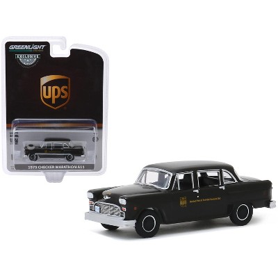 1975 Checker Marathon A11 Parcel Delivery UPS Canada Ltd Dark Brown Hobby Exclusive 1/64 Diecast Model Car by Greenlight