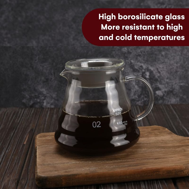 Vdomus 500 ml Pour Over Coffee Maker - Clear, 3 of 4