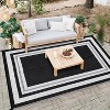 Outdoor Rug Waterproof Reversible Outdoor Plastic Straw Rugs RV Mat Modern Border Indoor Outdoor Carpet for Patio Camping Balcony Deck Backyard Porch - 4 of 4