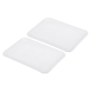 Unique Bargains Plastic Rectangle Reusable Fast Food Dining Areas Serving Trays - 1 of 4