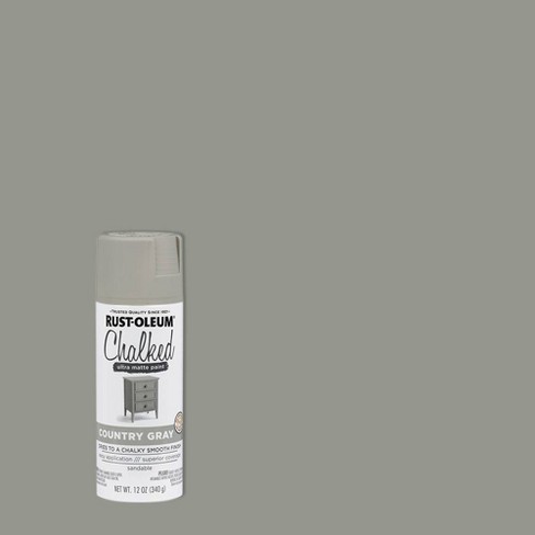 Rust-Oleum 12oz Chalked Ultra Matte Spray Paint Country Gray