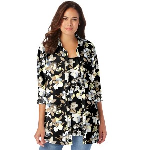 Woman Within Plus Size 2-Piece Shirt And Tank - 1 of 4