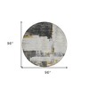 Gray And Tan Abstract Washable Indoor Outdoor Area Rug - 3 of 4