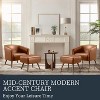 Accent Chair with Ottoman Modern Barrel Chair Footrest Mid Century Upholstered Armchair for Living Room Bedroom Office - 4 of 4