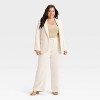 Women's Signature Crepe Nipped Waist Blazer - A New Day™ Cream - 3 of 3
