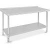 Stainless Steel Work Table, NSF Commercial Grade, Adjustable Shelf, Silver - 2 of 4
