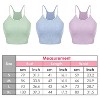 NPolar"3-Pack Women's Ribbed Knit Crop Tops Sleeveless Round Neck, Sizes S-XL, Machine Wash"PurpleBlue&Green - 4 of 4