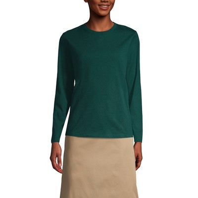 Lands' End School Uniform Women's Long Sleeve Essential T-shirt