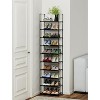 Attop 10 Tiers Shoe Rack 20-25 Pairs Sturdy Shoe Shelf for Bedroom, Closet, Garage, Hallway - 2 of 4