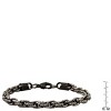 Steeltime Men's stainless steel oxidized double round link bracelet - 3 of 4