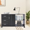 YIYIBYUS Mobile File Cabinets for Home Office, Locking File Cabinet with Open Storage Shelves - 2 of 4