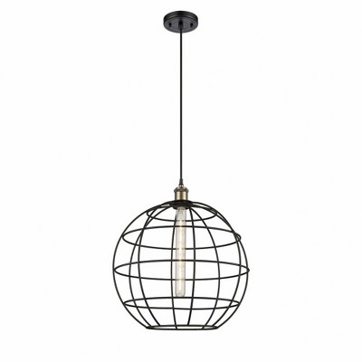 Lake Placid - 1 Light Cord Hung Pendant In Industrial Style-17.75 Inches Tall and 16 Inches Wide