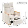 CAVINAS Polyester Glider Rocking Chair with Footrest and High Backrest,Comfy Upholstered Rocking Chairs,Nursery Accent Chair for Bedroom - 3 of 4